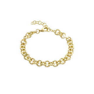 Women's Bracelet Links 02J27-00025 Loisir Steel Gold Plated Link Chain 
