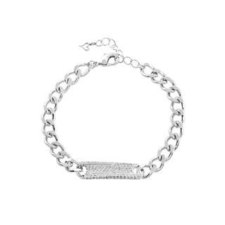 Women's Bracelet Emily 02L15-01245 Loisir Brass-Platinum Plating With White Zircons