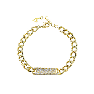 Women's Bracelet Emily 02L15-01247 Loisir Brass-Gold Plating With White Zircons