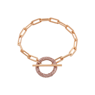 Women's Bracelet Starstruck 02L15-01524 Loisir Brass-Rose Gold Plating Chain With Rose Gold Glitter