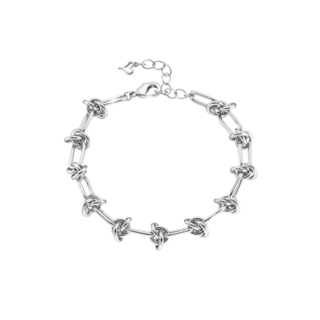 Women's Bracelet Emily 02L15-01658 LOISIR Bronze Silver Chain With Knots