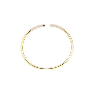 Women's Starstruck Cuff Bracelet 02L15-01668 Loisir Brass Gold Plated With White Glitter 