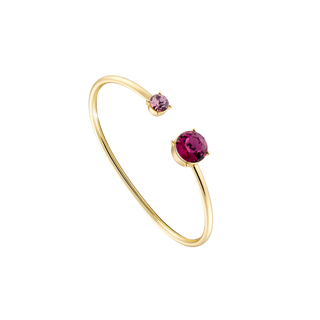 Women's Dance Bracelet, Gold Plated Metal, Fixed With Purple Crystals 02L15-01787-Loisir
