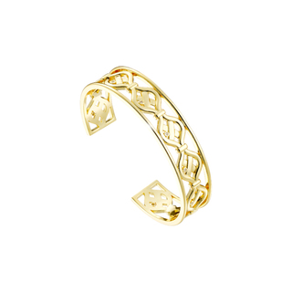 Women's Bracelet Desmos Metal Gold Plated Fixed With Knitted Pattern And Zircon 02L15-01818- Loisir