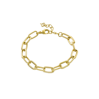 Γυναικείο Βραχιόλι  Links 0L27-00955 Loisir Ατσάλινο Επίχρυσο Αλυσίδα Με Στριφτό Σχέδιο