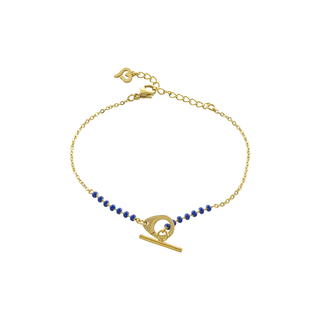 Women's Bracelet Tiny 02L27-00957 Loisir Gold Plated Steel With Blue Stones And Element