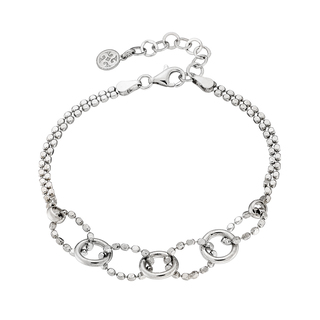 Women's Bracelet Dark Romance  02X01-03294 Oxette Silver-Platinum With Links And Chains