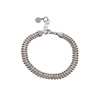 Women's Bracelet Sunray Oxette 02X01-03322 Silver With White Zircons
