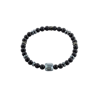 Men's Bracelet "Men" 02X03-00451 Oxette Steel-Black Onyx-Hematite