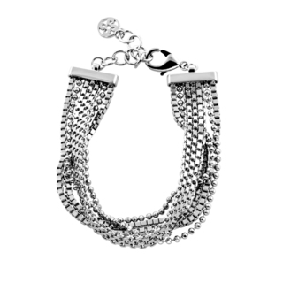Women's Bracelet Alliace 02X15-00310 Oxette Five Chains Brass Platinum Plated