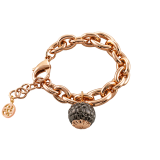 Women's Bracelet Snake 02X15-00410 Oxette Brass Rose Gold With Two Tone Element