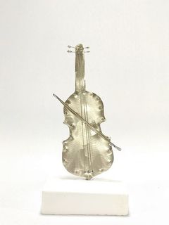 Μικρογλυπτό "Βιολί-Βιόλα"  Αλπακάς NM11405Α