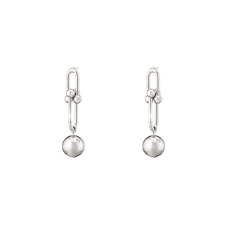 Women's Earrings Links 03L03-00233 Loisir Steel With Double Chain And Sphere
