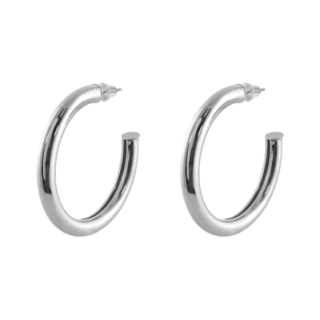 Women's Earrings Links 03L15-01428 LOISIR Bronze Silver Hoops 4 cm