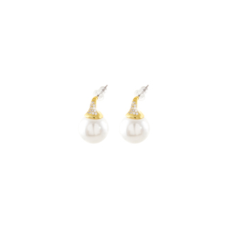 Women's Earrings Desmos 03L15-01812 Loisir Gold Plated Metal With Pearl And White Zircons