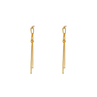 Women's Earrings Success 03X05-03242 Oxette Silver Gold Plated With Chain 0.25 cm 