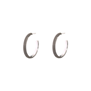 Women's Hoop Earrings Natrix 03X15-00373 Oxette Bronze Black (Oxidised) 2,2 Cm