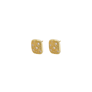 Women's Earrings Natrix 03X15-00594 Oxette Gold Plated Metal With White Zircons 1.3 cm