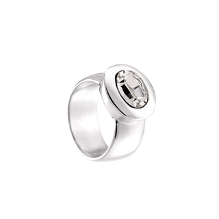 Women's Ring Extravaganza 04X03-00170 Oxette Steel 316L-White Crystal