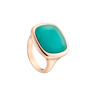 Γυναικείο Δαχτυλίδι Darling Oxette 04X15-00297 Μπρούντζος Ροζ Χρυσό IP Με Πράσινο Κρύσταλλο