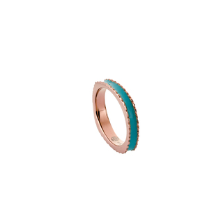 Ring Oxette 04X27-00091 Turquoise Enamel Thin S.Steel 316L