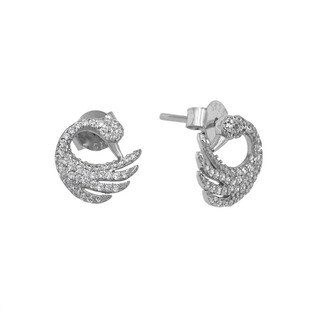 Children's Earrings Swan Silver 925 Zircon 103101101.700