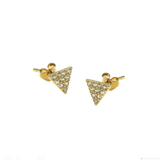 Women's Earrings Triangle Silver 925 Zircon 103101744