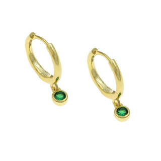 Women's Hoop Earrings Silver 925-Zircons 103101804