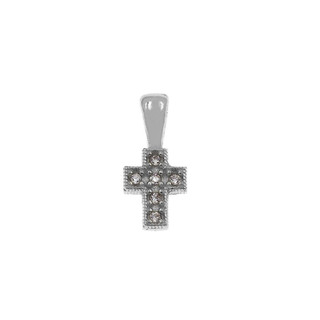 Women's Pendant Cross Byzantine Silver 925 Zircon 105100747.white