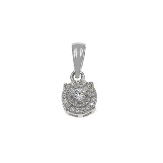 Women's Rosette Pendant Silver 925-Rhodium Plating IP 105101405