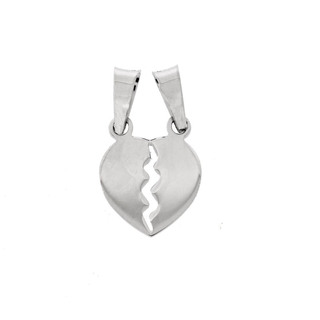 Women's Broken Heart Pendant Silver 925-Platinum Plating 105101926