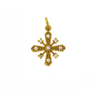Women's Cross  With White  Zircons  Silver 925 105103421