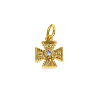 Γυναικείο Μενταγιόν Σταυρός Βυζαντινός Ασήμι 925 Επιχρυσωμένο 105103619