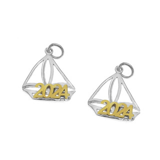 Lucky Charm 2024 Pendant Boat Silver 925-Gold Plated 105104112