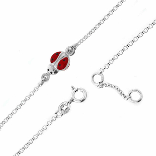 Children's Bracelet Ladybug Silver 925-Rhodium Plating 