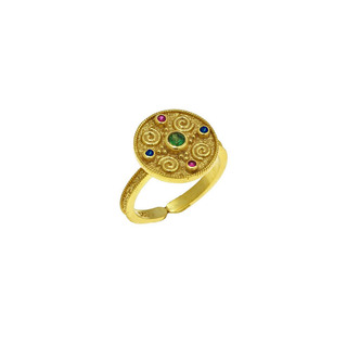 Γυναικείο Δαχτυλίδι Βυζαντινό Ασήμι 925 Επιχρυσωμένο 107100119.105