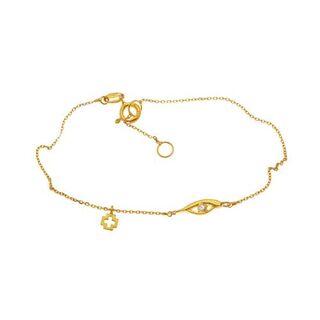 Women's Bracelet Eye Made of Silver 925-With Gold Plating IP  With Λευκό Ζιργκόν 10833 Arteon