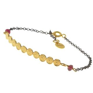 Women's Bracelet With Spirals Arteon Spiral 10901 Silver 925-Gold Plated 