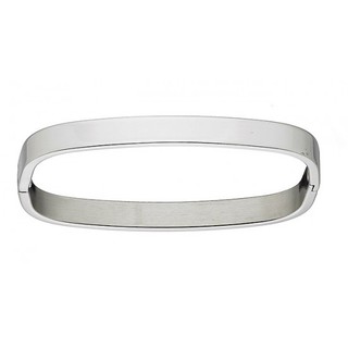 Woman bangle with corners glossy bracelet steel N-000933