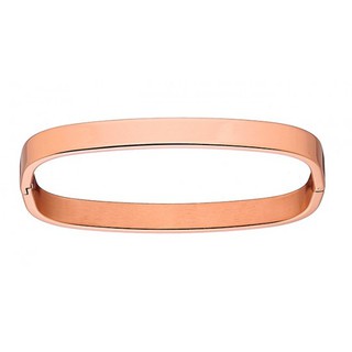 Woman angle glossy bracelet steel corners pink  N-000933R