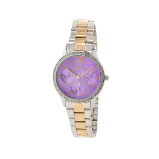 Women's Watch 11L03-00539 Loisir With Two Tone Steel Bracelet, Lilac Dial And Zircon