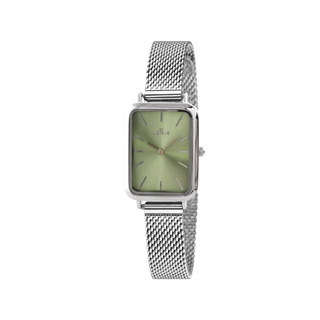 Women's Watch Oldie 11L03-00577 Loisir With Steel Mesh Band And Lime Green Dial