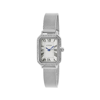 Women's Watch Mannish 11L03-00600 Loisir With Steel Mesh Band White Dial And White Crystals