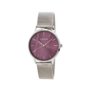 Women's Watch Fountain 11L03-00633 Loisir With Steel Mesh Band And Pink Dial