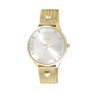 Women's Watch Beverly 11L05-00585 Loisir With Steel Gold Plated Mesh Band And Silver Dial