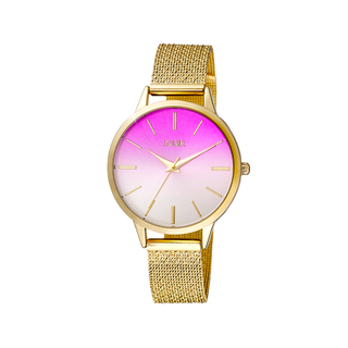 Women's Watch Remix 11L05-00662 Loisir With Gold Plated Steel Bracelet And Fuchsia Degrade Dial