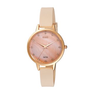 Women's Watch Tropical 11L07-00319 Loisir With Nude Silicone Strap And Pink Gold Mop Dial