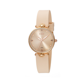 Women's Watch Flip 11L75-00341 Loisir With Beige Silicone Strap And Rose Gold Dial