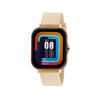 Unisex Smartwatch Watch 11L75-00345 Loisir Black With Beige Silicone Strap