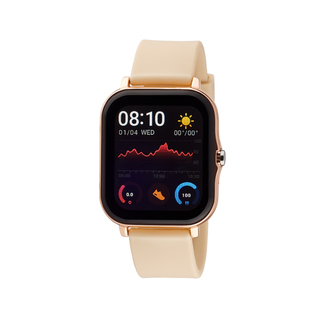 Unisex Smartwatch Watch 11L75-00345 Loisir Black With Beige Silicone Strap